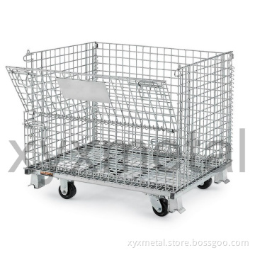 Galvanized Warehouse Storage Collapsible Wire Mesh Containers